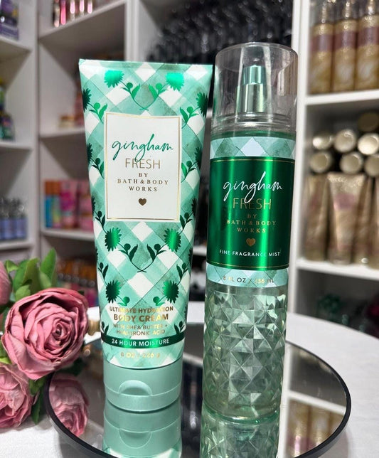 Set Gingham Fresh Bath & Body Works